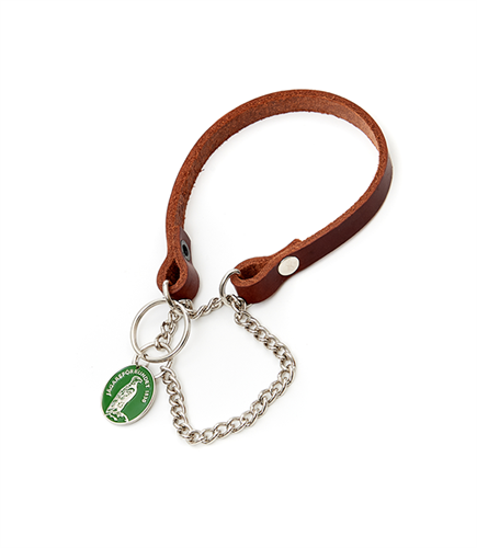 Halsband halvstryp brun